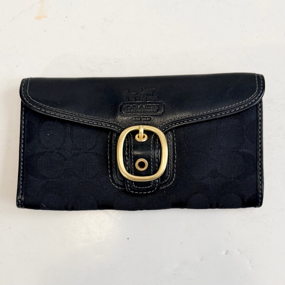 🐝 Coach Signature Bleecker Bag Black
F0794-11434 and Wallet Braided Leather - Picture 4 of 16